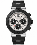 Ilustración digital del Bvlgari Aluminium Chronograph, fondo blanco