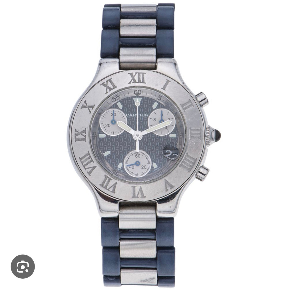 Foto de referencia del Cartier Chronoscaph 21 con fondo blanco